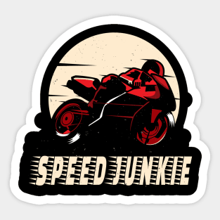 Racing Bike Motorcycle Speed Junkie Biker Sticker